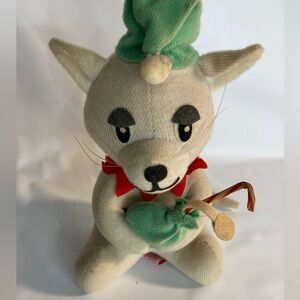 Fun Farm Christmas Mouse Plush 1978 7”